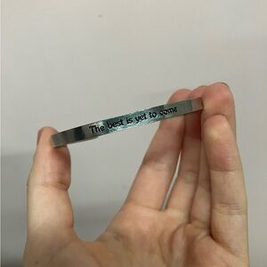 The best is yet to come Silver Bangle